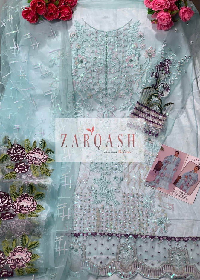 Z 2099 Zarqash Butterfly Net Embroidery Pakistani Suits Wholesale Suppliers In India
